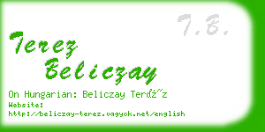 terez beliczay business card